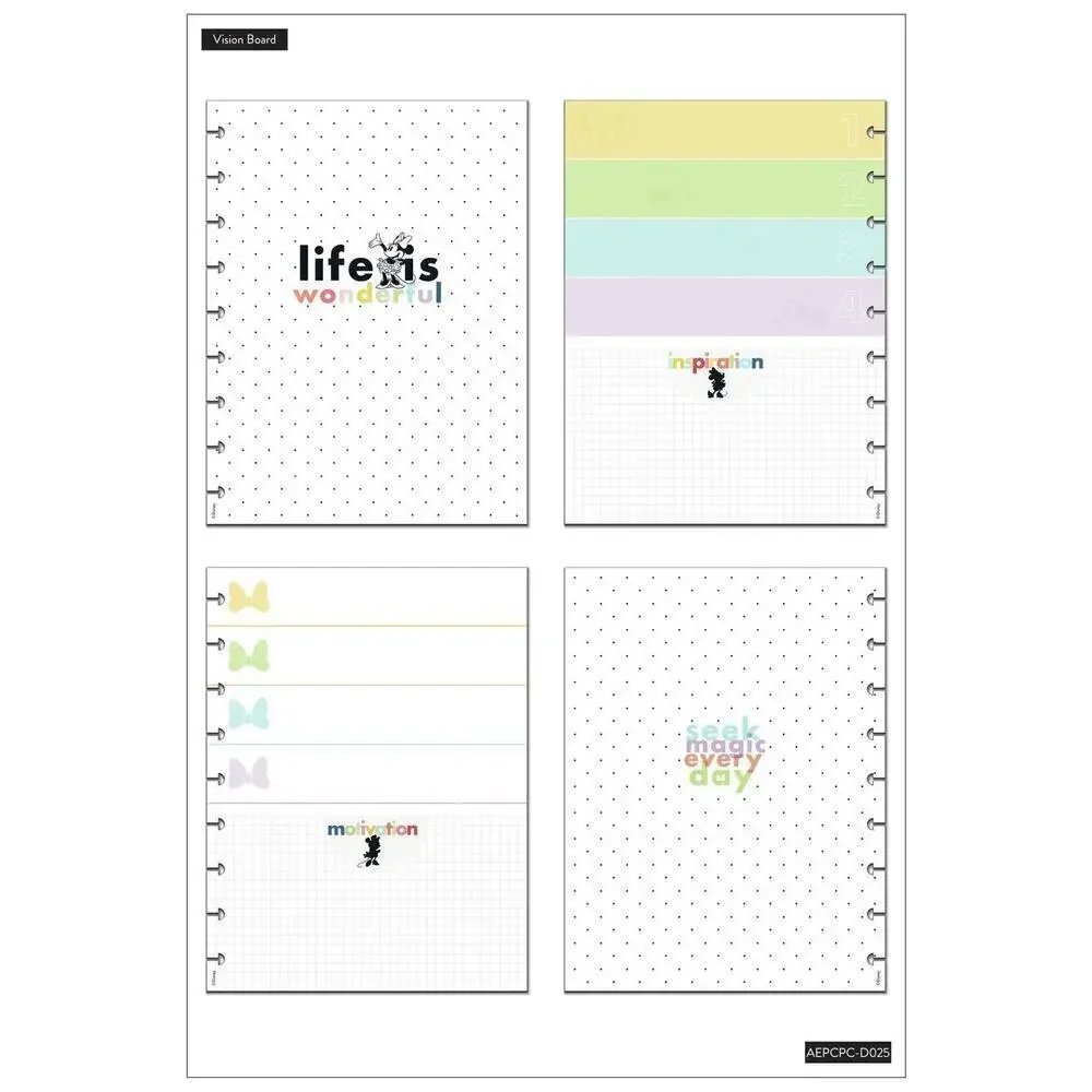 NEW Happy Planner Disney Minnie Mouse Classic Planner Companion Folders Papers